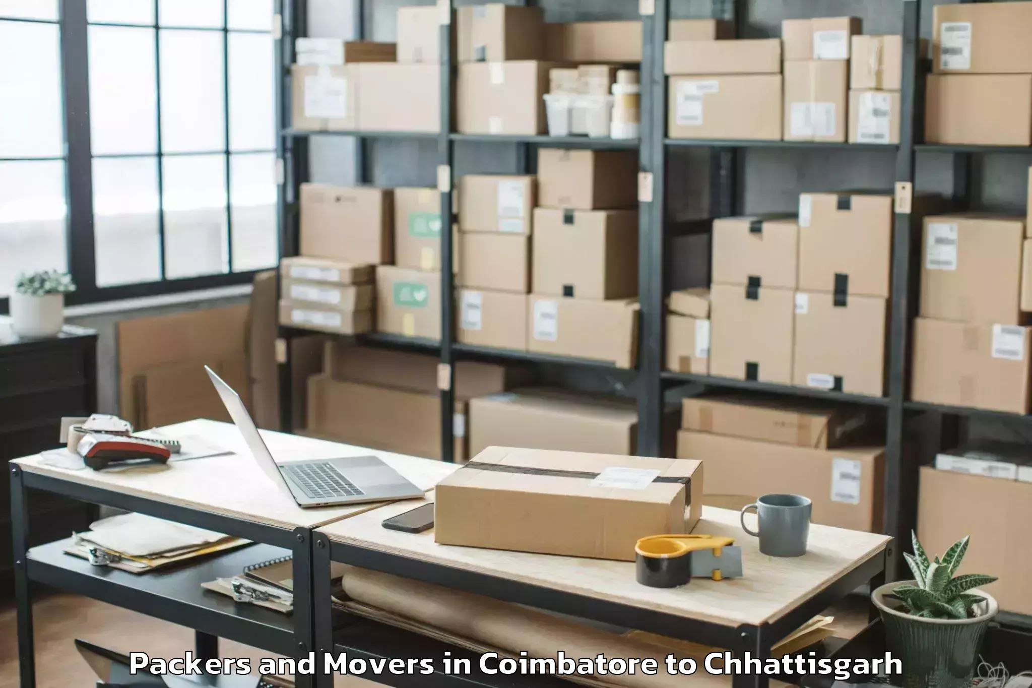 Discover Coimbatore to Akaltara Packers And Movers